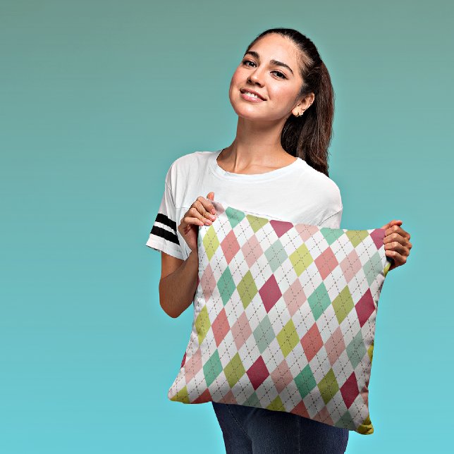 Cojín decorativo decorativo de puntos de argyles/p (Subido por el creador)