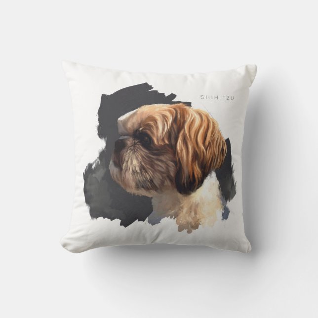 Cojín decorativo decorativo de Shih Tzu (Anverso)