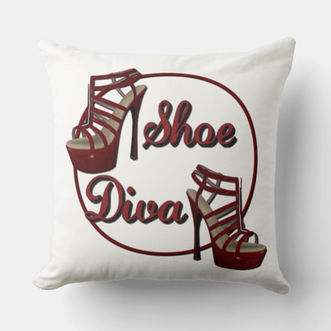 Cojín decorativo decorativo de Shoe Diva (Anverso)