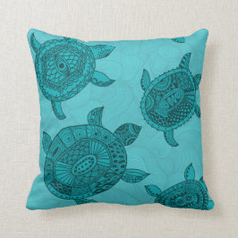 Cojín decorativo decorativo de tortugas marinas de