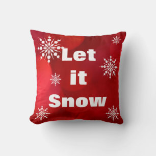 Cojín Decorativo Decorativo Deja que nieve Copo de nieve de cristal