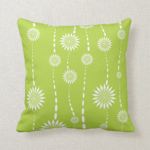 Cojín decorativo decorativo floral de la verde