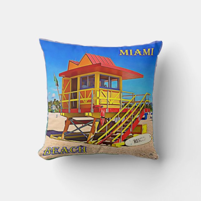 Cojín decorativo decorativo Miami Beach Frenzy 5B (Anverso)