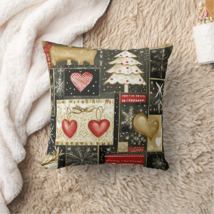 Cojín Decorativo Decorativo Nieve Azul y Blanco Bola Feliz Navidad