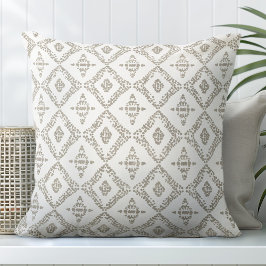 Cojín decorativo decorativo tan marrón y blanco