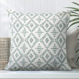 Cojín decorativo decorativo verde y blanco