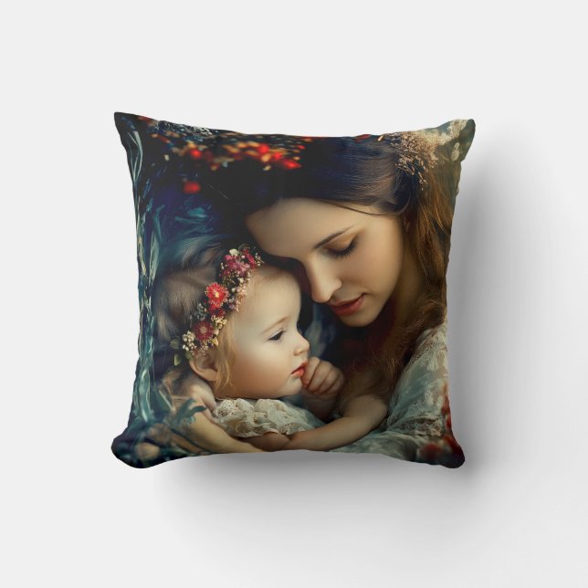 Cojín Decorativo Dedicación A Las Mamás (Anverso)