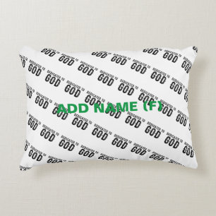 COJÍN DECORATIVO DEDICADO A DIOS PERSONALIZABLE GUAY TEXTO NEGRO