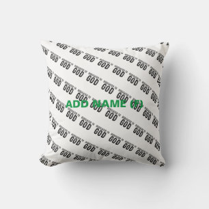 COJÍN DECORATIVO DEDICADO A DIOS PERSONALIZABLE GUAY TEXTO NEGRO