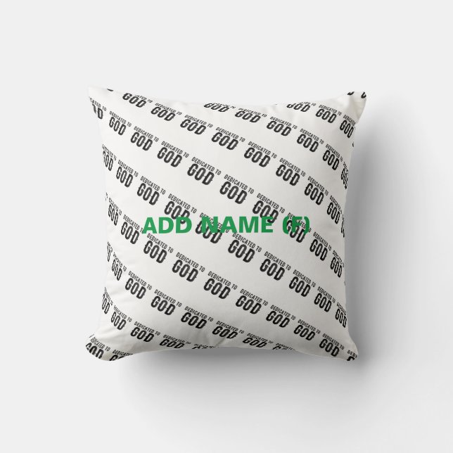 COJÍN DECORATIVO DEDICADO A DIOS PERSONALIZABLE GUAY TEXTO NEGRO (Anverso)