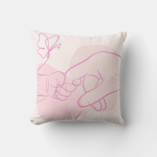 Cojín Decorativo Dedo primario de la mano del bebé minimalista