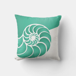 Cojín Decorativo Deep Aqua Nautilus Nautical Seaside