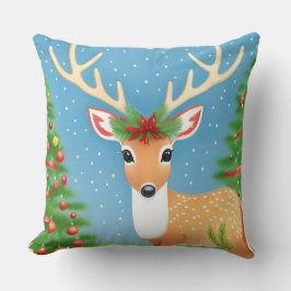 Cojín Decorativo Deer de navidades cortos