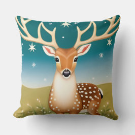 Cojín Decorativo Deer de navidades cortos