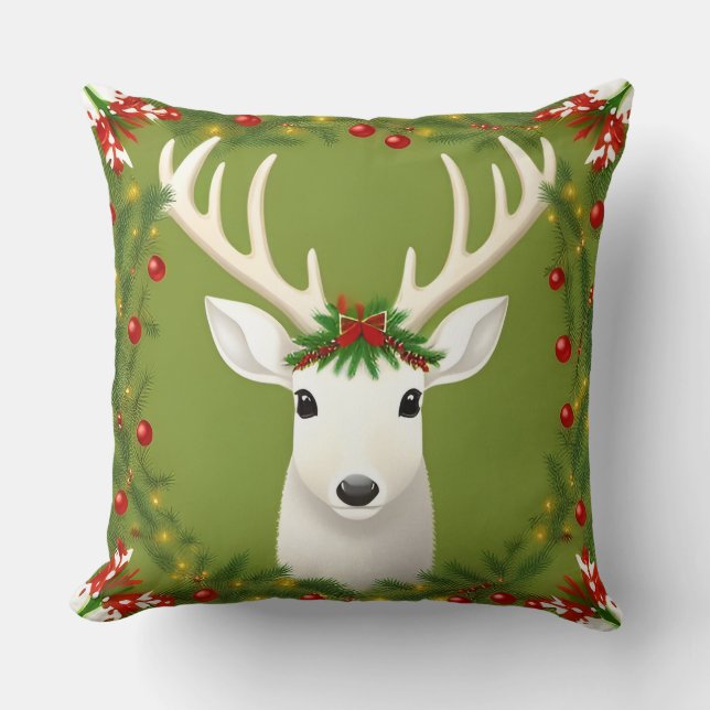 Cojín Decorativo Deer de navidades cortos (Anverso)