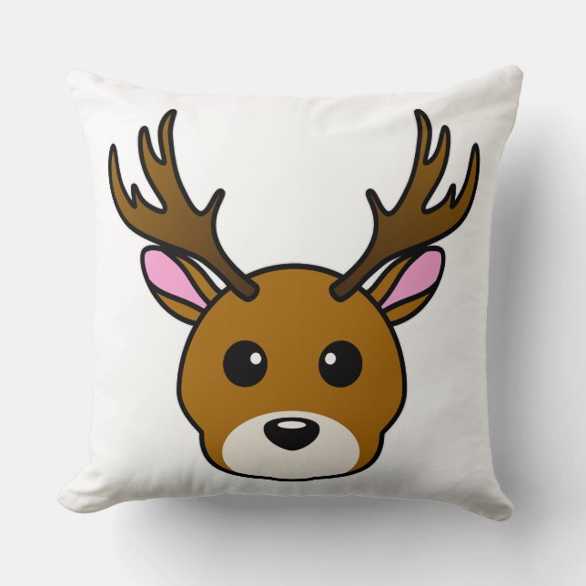 Cojín Decorativo Deer de Personalizado lindo (Anverso)