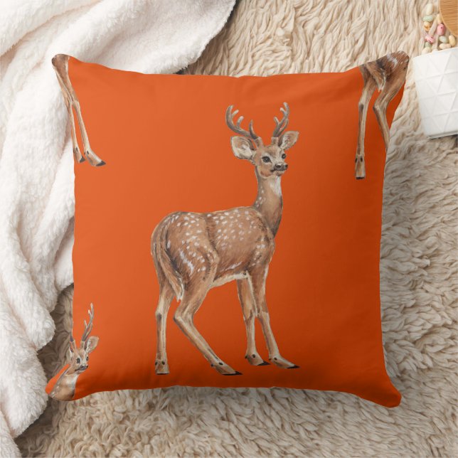 Cojín Decorativo Deer en rojo (Manta)