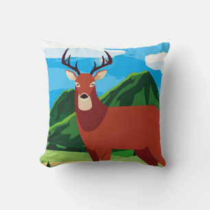 Cojín Decorativo Deer feliz temporada de otoño autoestante animal d