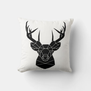 Cojín Decorativo Deer Head Geometric Ai File Deer Silhouette Stag P