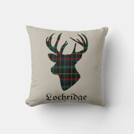 Cojín Decorativo Deer Stag Head Scottish Tartán personalizado