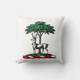 Cojín Decorativo Deer Stag por Tree Heraldic Escudo Emblem