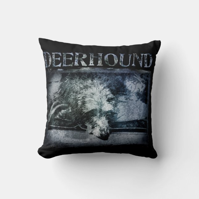 Cojín Decorativo Deerhound grunge (Anverso)