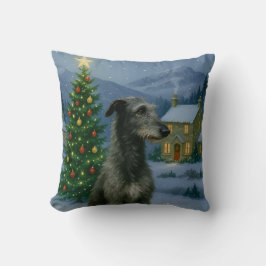 Cojín Decorativo Deerhound Holiday escocés