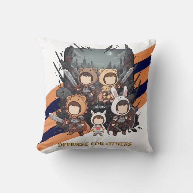 Cojín Decorativo Defensa para Otros - Pequeños Guardianes (Anverso)