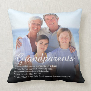 Cojín Decorativo Definición de abuelos dicho foto grande