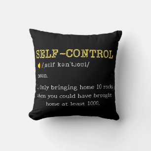 Cojín Decorativo Definición de Autocontrol Divertida Personalizada