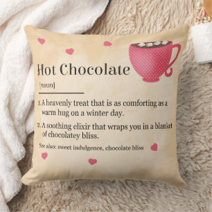 Cojín Decorativo Definición de diccionario de chocolate caliente