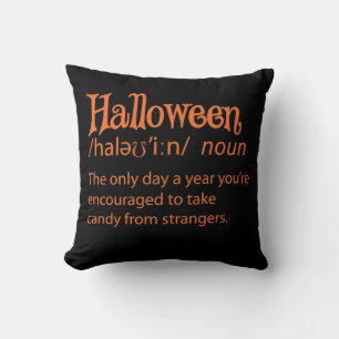 Cojín Decorativo Definición de diccionario divertida de Halloween