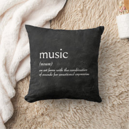 Cojín Decorativo Definición de diccionario para la MÚSICA