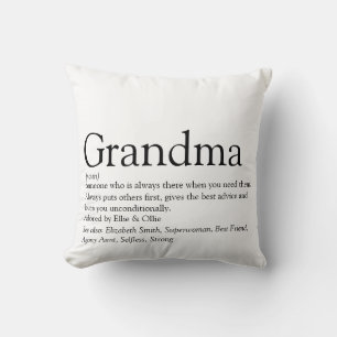 Cojín Decorativo Definición de la mejor abuela foto