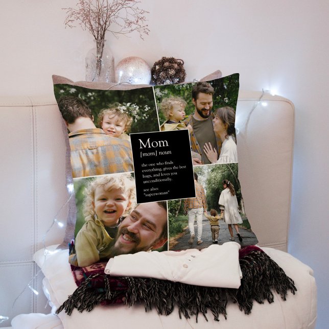 Cojín Decorativo Definición de mamá Divertida y Famosa Foto Familia (Subido por el creador)