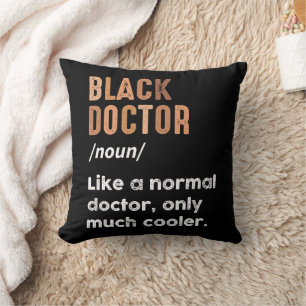 Cojín Decorativo Definición de médico negro Divertido Mujeres Hombr