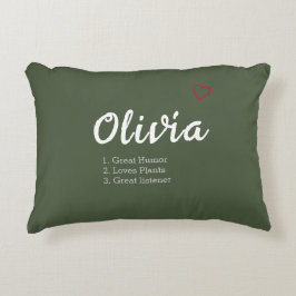 Cojín Decorativo Definición de nombre personalizada