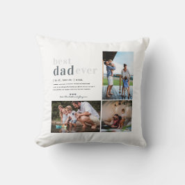 Cojín Decorativo Definición de papá | 3 Foto personalizada