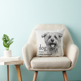 Cojín Decorativo Definición De Perro En Madera Blanqueada