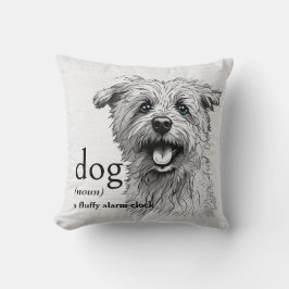 Cojín Decorativo Definición De Perro En Madera Blanqueada