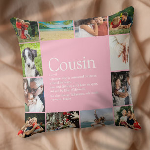 Cojín Decorativo Definición de prima Dicho Foto Rosa Grande