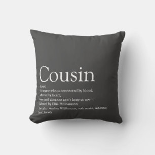 Cojín Decorativo Definición de primo favorito divertido