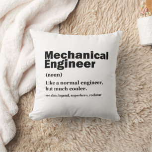 Cojín Decorativo Definición divertida de ingeniero mecánico Ingenie