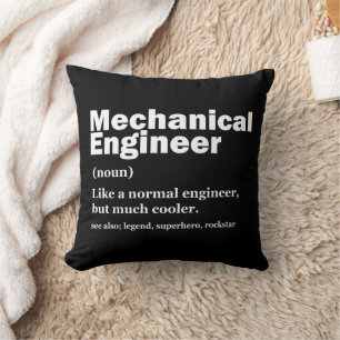 Cojín Decorativo Definición divertida de ingeniero mecánico ingenie