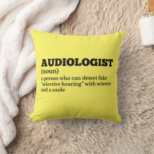 Cojín Decorativo Definición divertidísima de audiólogo