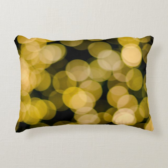 Cojín Decorativo Defocused night light background. Abstract circula (Anverso)