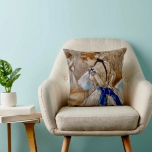 Cojín Decorativo Degas Bailarina con lazo azul