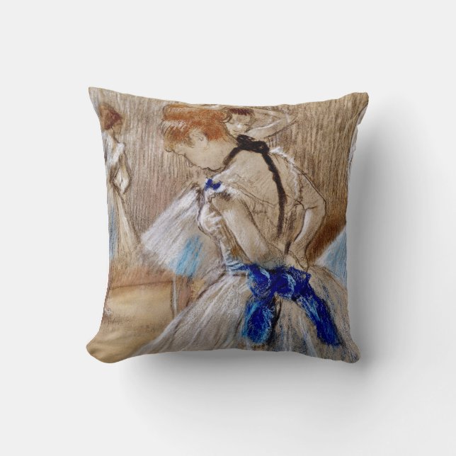 Cojín Decorativo Degas Dancer Con Cinta Azul (Anverso)