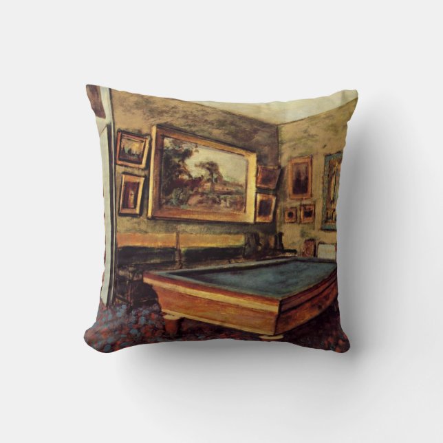 Cojín Decorativo Degas - La Sala Billiard (Anverso)