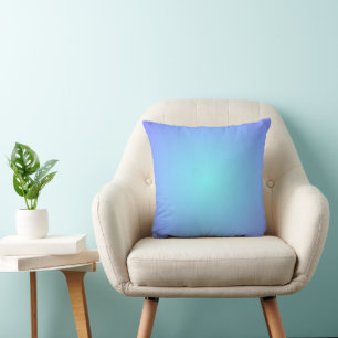 Cojín Decorativo Degradado de Azules Soñadores Tonos de Azul Acuáti